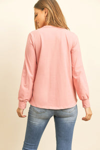 Thumbnail for Riah Fashion - Long Sleeve Round Neck Solid Top - 17 COLORS -