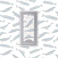 Thumbnail for Newcastle - Blue Shadow Whales Bamboo Swaddle -