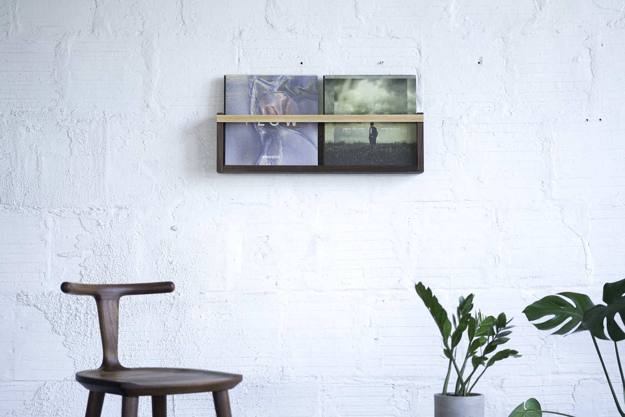 Iron Roots Design - Modern Magazine & Vinyl Wall Rack -