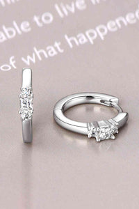 Thumbnail for Moissanite 925 Sterling Silver Huggie Earrings