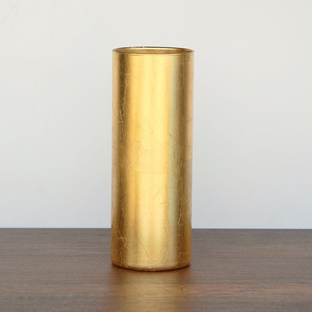 GILT - 9" Gold Cylinder Vase -