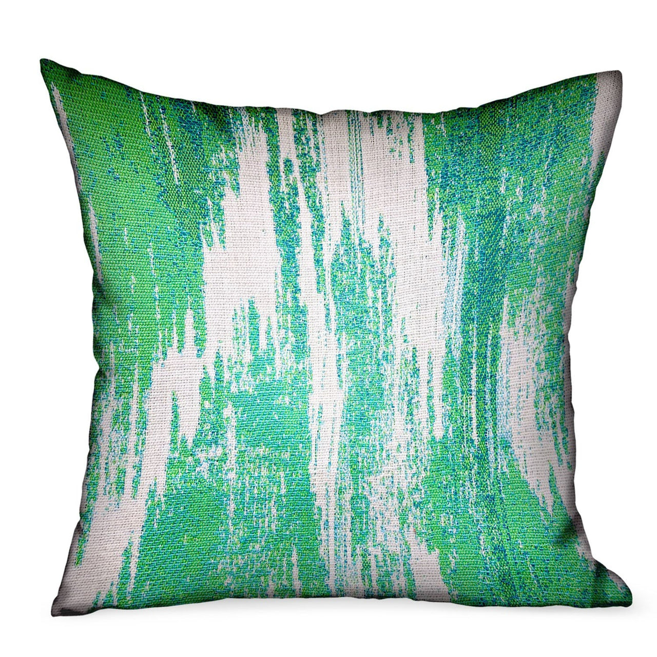 Green Avalanche Green Ikat Luxury Outdoor/Indoor Throw Pillow - 6 SIZES -