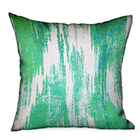 Thumbnail for Green Avalanche Green Ikat Luxury Outdoor/Indoor Throw Pillow - 6 SIZES -