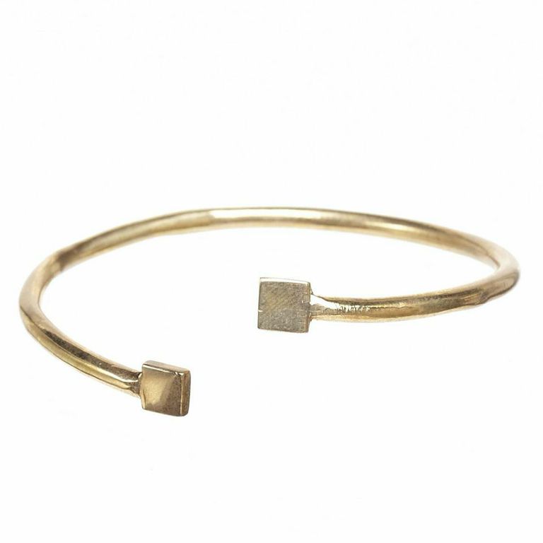 Alicia Marilyn - Square Cuff - (as seen in Glamour Magazine) - Gold Vermeil -