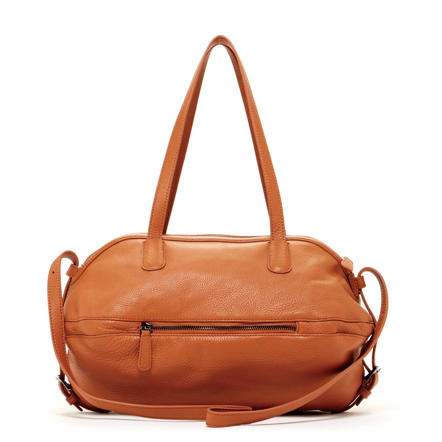 Catherine Leather Satchel Bag Brown -