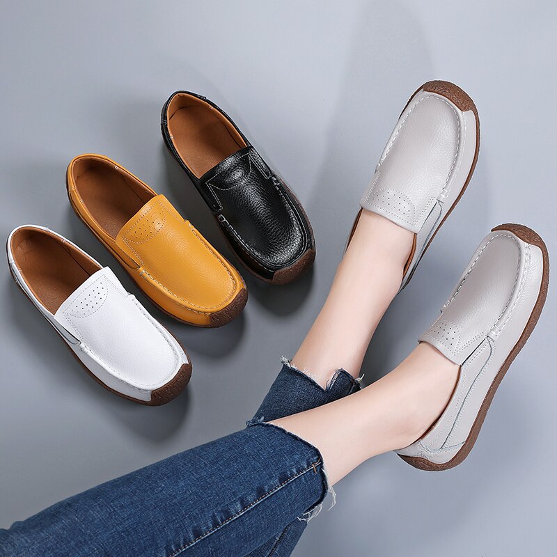 JKPUDUN - Leather Women's Casual Shoes  - [30 DAY DELIVERY] - 4 COLORS -