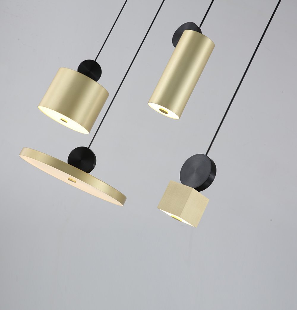 GFURN - Synnove Pendant Lamp - Rectangular Canopy - Circular+Cube+Cylinder+Round -