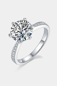 Thumbnail for 3 Carat Moissanite Side Stone Ring