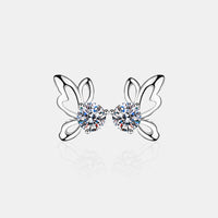 Thumbnail for 1 Carat Moissanite Butterfly Shape Earrings