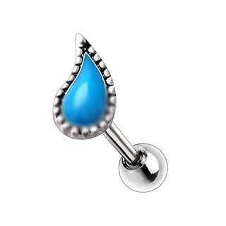 Aqua Teardrop Cartilage Earring -