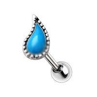 Thumbnail for Aqua Teardrop Cartilage Earring -