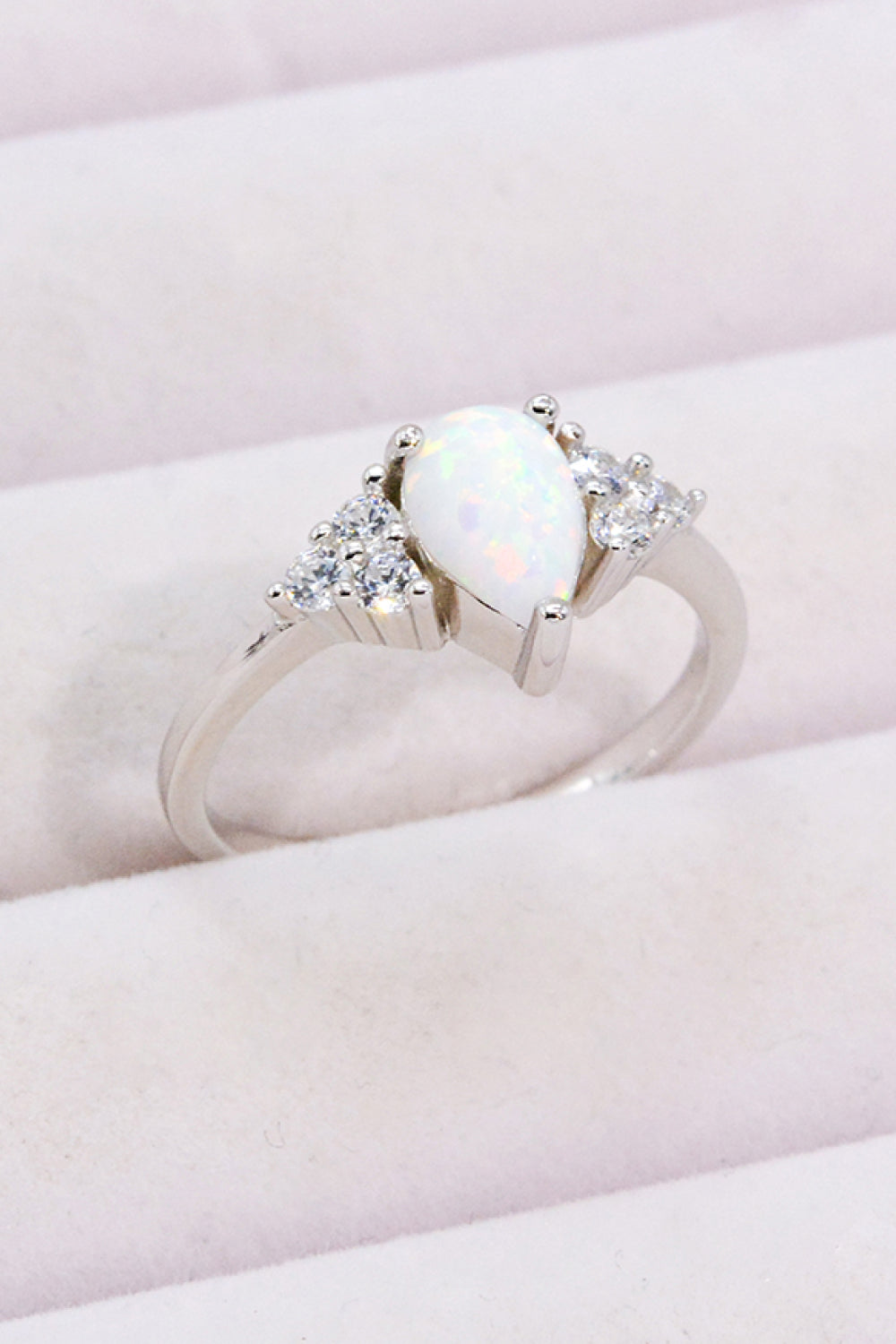 Limitless Love Opal and Zircon Ring - T - SIZES 5 THRU 10 - 1 COLOR -