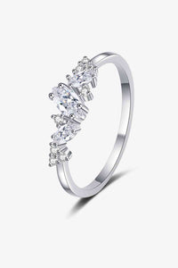 Thumbnail for Adored Moissanite Rhodium-Plated Ring