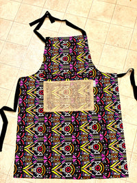 Thumbnail for Sunsum - The Mashona Burlap Pocket Wax Print Aprons - 2 COLORS -