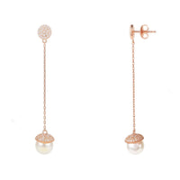 Thumbnail for LATELITA - Pearl Long Drop Earrings Rosegold -