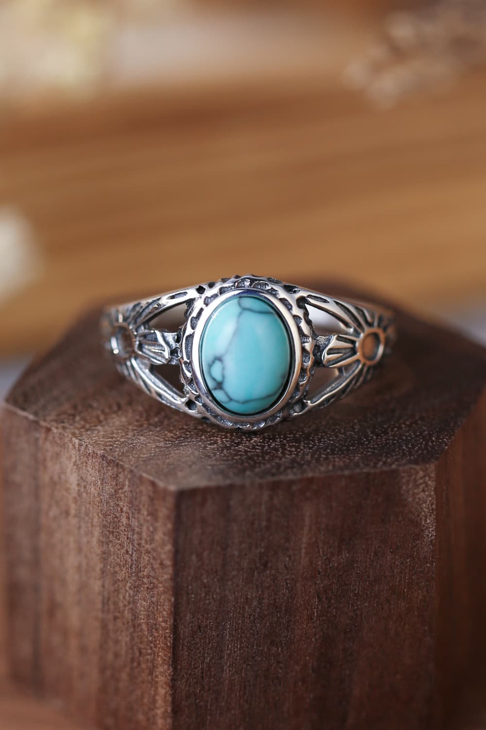 Turquoise 925 Sterling Silver Ring - T - SIZES 5 THRU 9 -