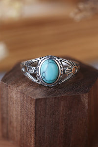 Thumbnail for Turquoise 925 Sterling Silver Ring - T - SIZES 5 THRU 9 -