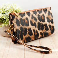 Thumbnail for Riah Fashion - Faux Crossbody Wristlet Bag - 5 LEOPARD COLORS -