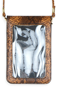 Thumbnail for Snake Skin Cellphone Crossbody With Clear Window - NIICE! - 3 COLORS -