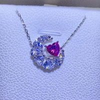 Thumbnail for 1 Carat Moissanite 925 Sterling Silver Heart Necklace