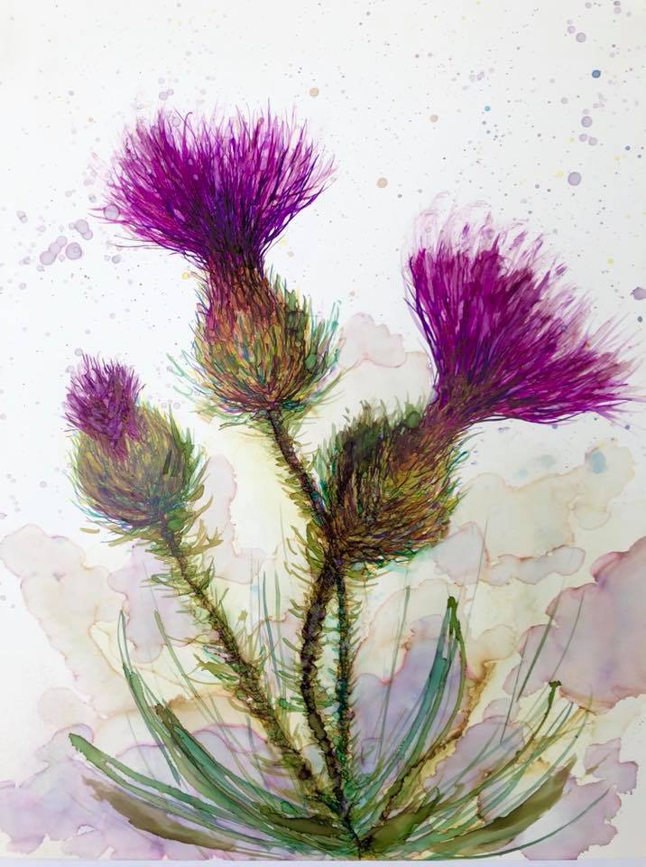 Three Thistles: Prints - 4 SIZES OR SET OF(6) CARDS -