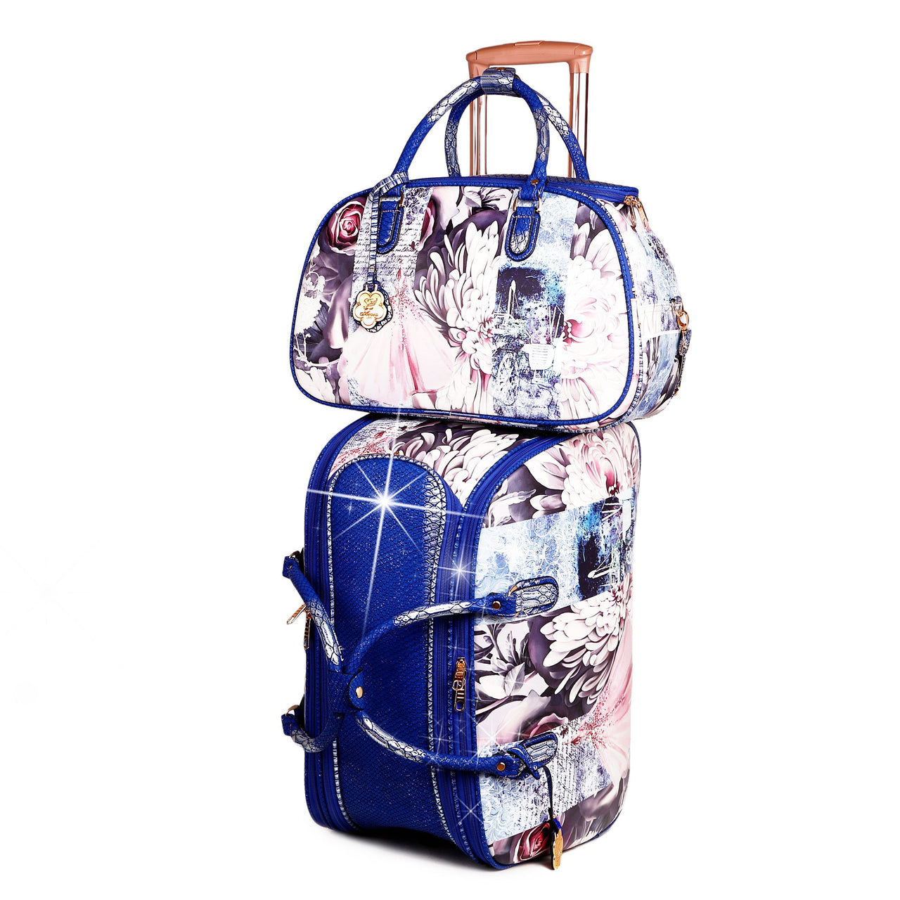 BRANGIO ITALY - Blossomz Duffle Bag & Overnight Bag Set - [13-15 DAY DELIVERY] - 3 COLORS -