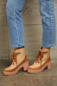 Thumbnail for East Lion - Lace Up Lug Booties - T - 1 COLOR -