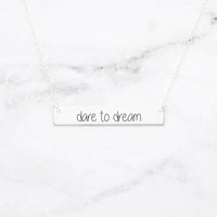 Thumbnail for Dare to Dream - Sterling Silver Bar Necklace -