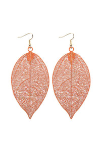 Thumbnail for Filigree Leaf Earrings - 5 COLORS -