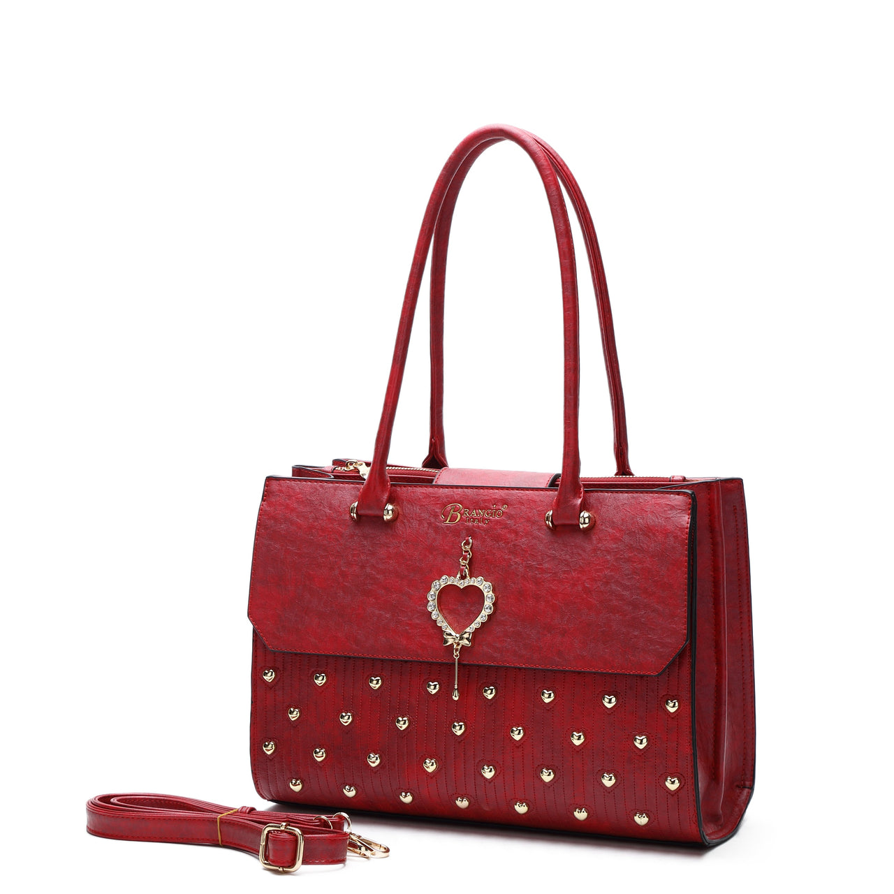 BRANGIO ITALY - Heart Beat Medium Elegant Satchel - 5 COLORS -