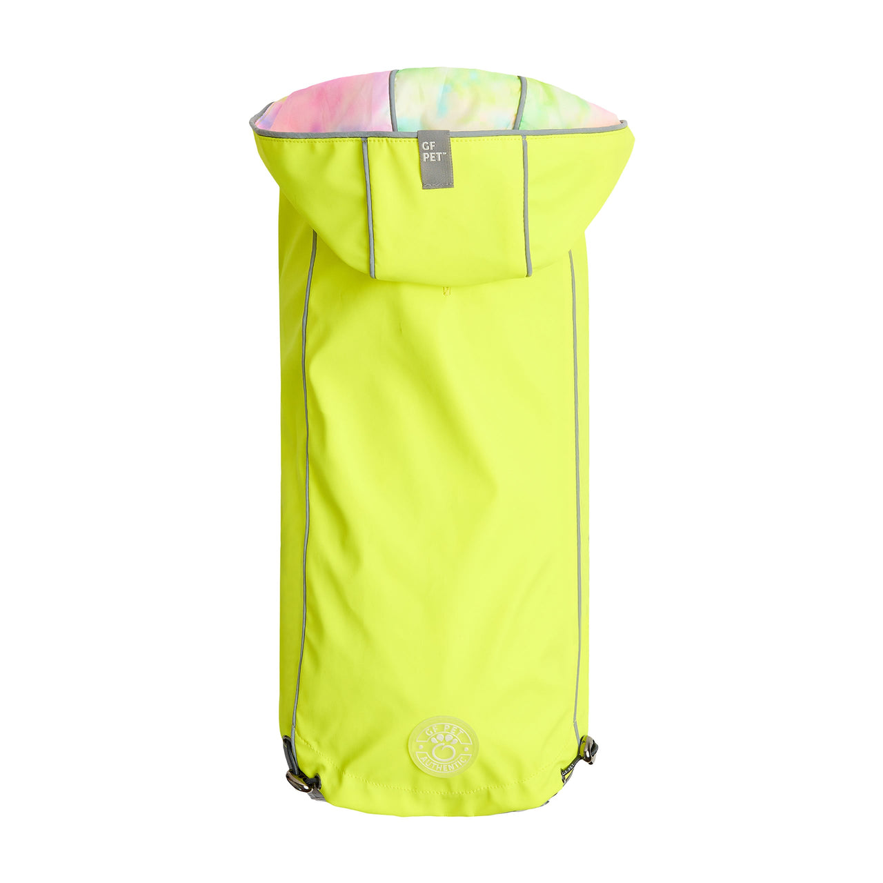 Reversible Raincoat - Neon Yellow With Tie Dye - 9 SIZES -