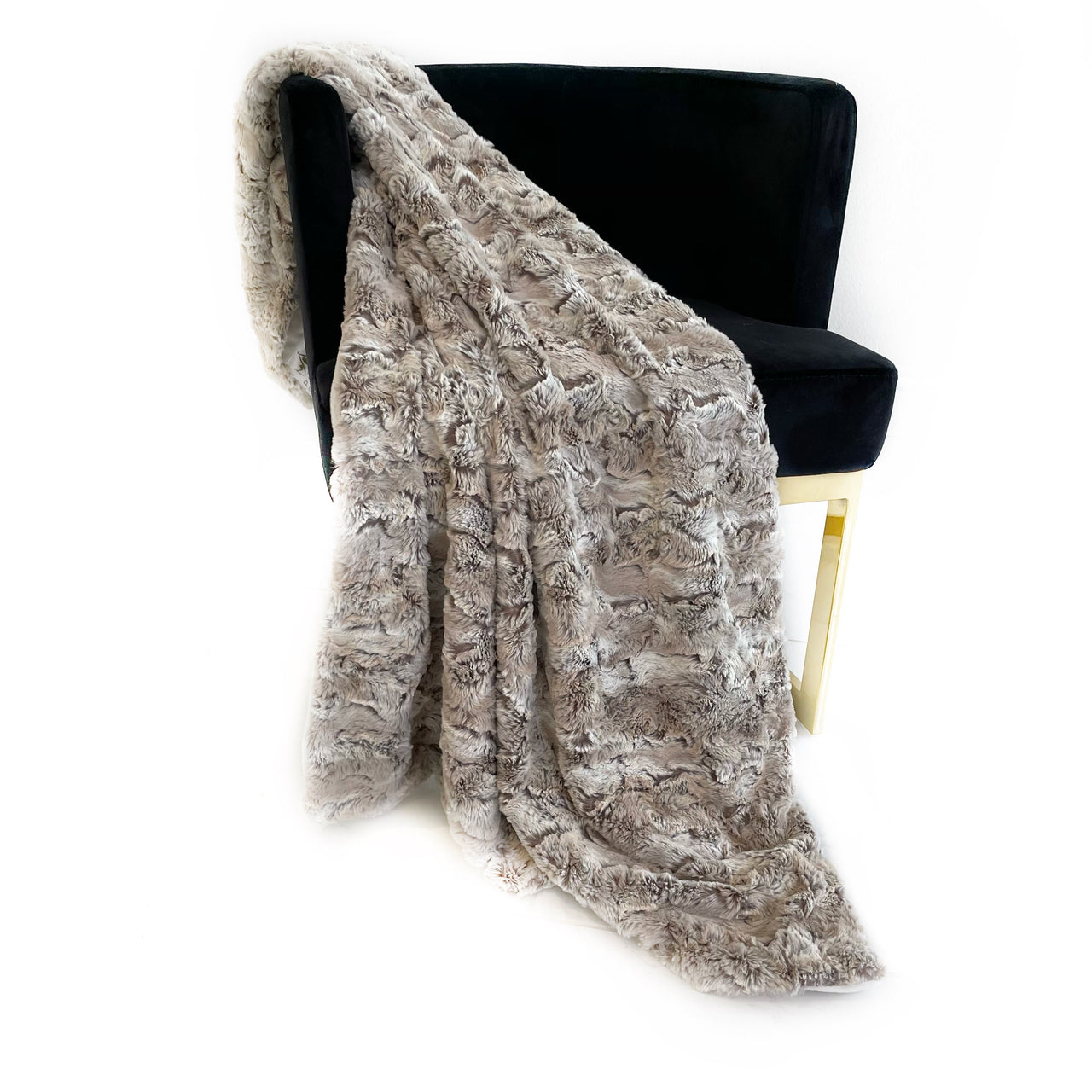 Light Brown Wild Rabbit Faux Fur Luxury Throw Blanket - 14 SIZES -