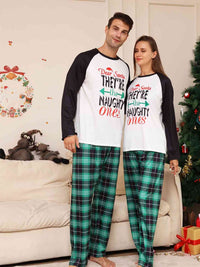 Thumbnail for WOMEN Full Size Graphic Top and Plaid Pants Set - T -