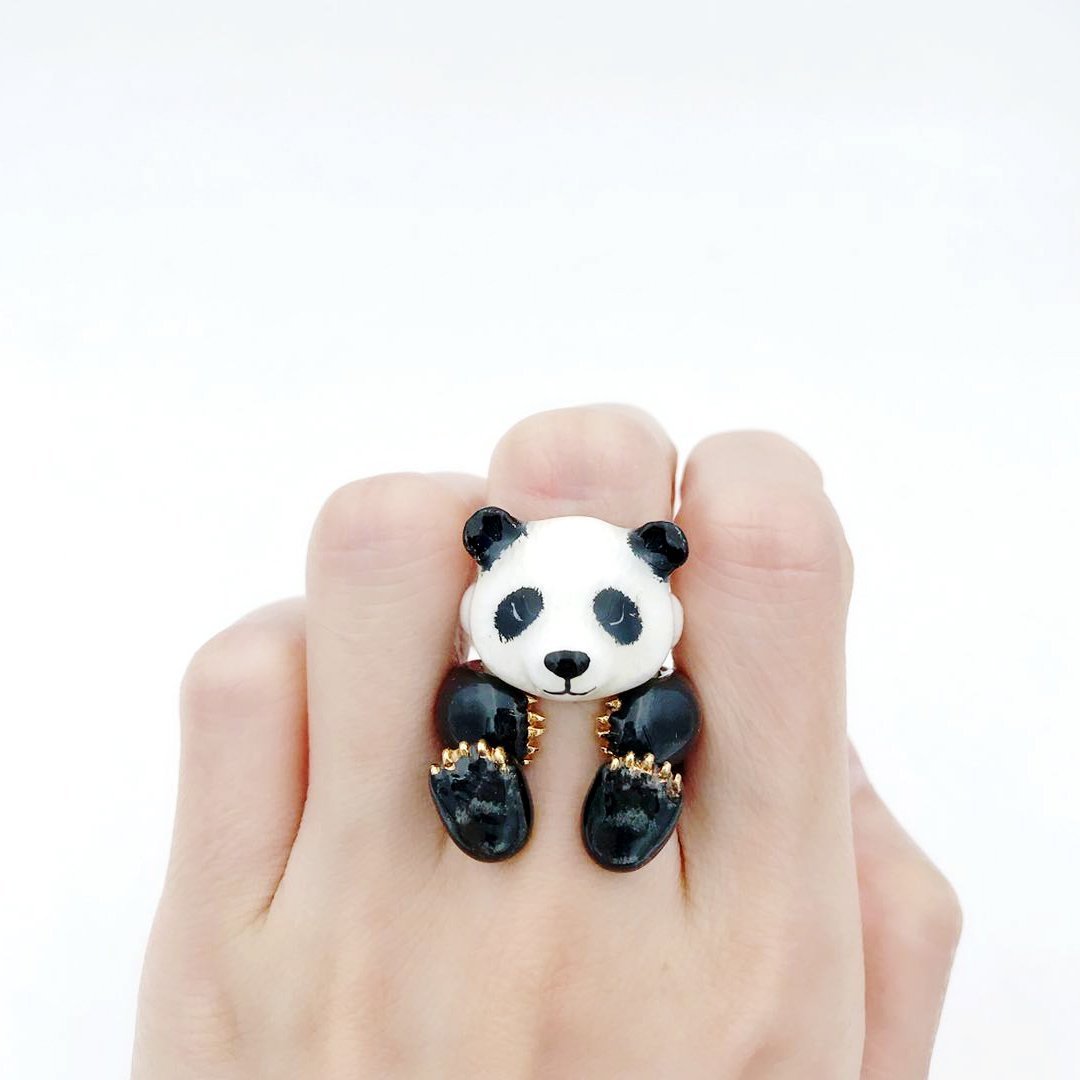 Mary Lou Store - ADJUSTABLE Panda Ring - 3 PCS. -