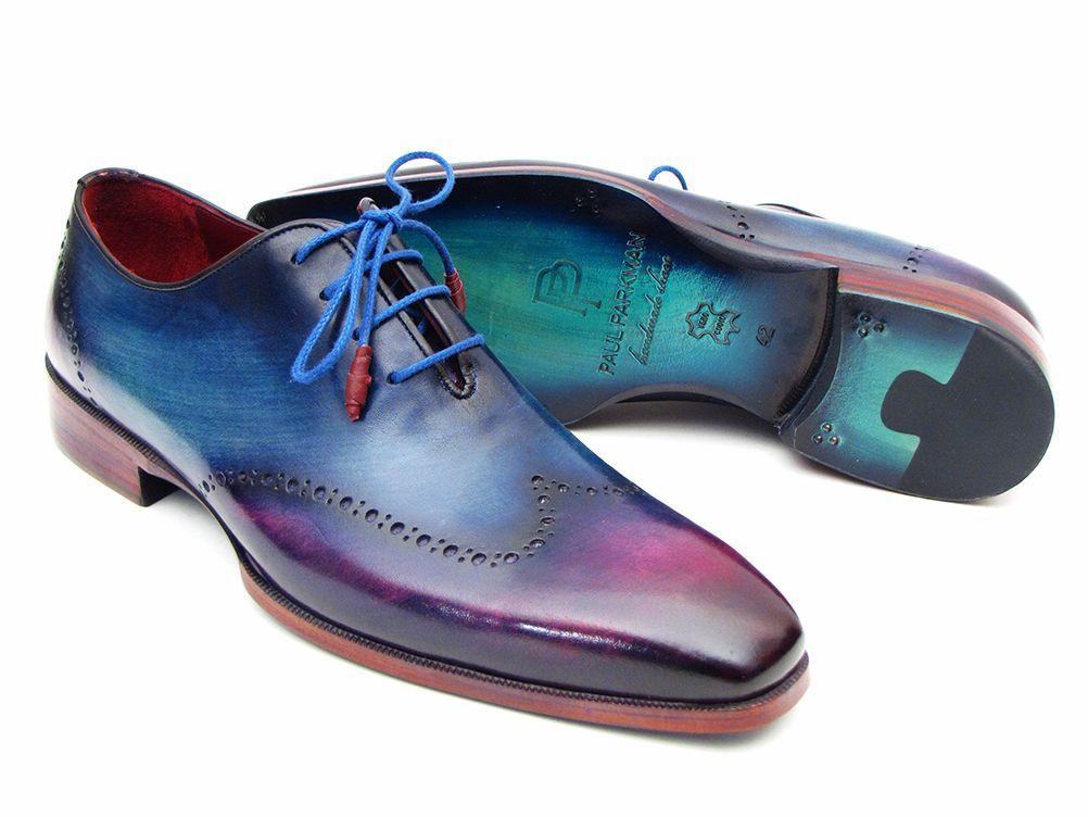 Paul Parkman - Blue & Purple Wingtip Oxfords -