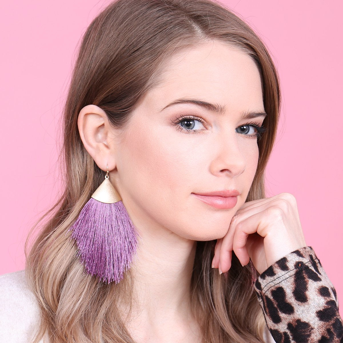 Oversized Tassel Drop Earrings - 18 COLORS -