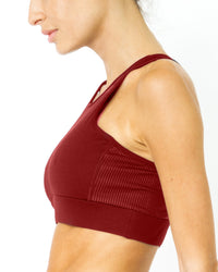 Thumbnail for Savoy - Ashton Sports Bra - Maroon - 1 COLOR -