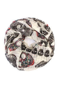 Thumbnail for Riah Fashion - Infinity Sugar Skull Scarf - 4 COLORS -