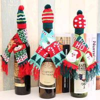 Thumbnail for Christmas Hat and Scarf Wine Bottle Decorations - 22