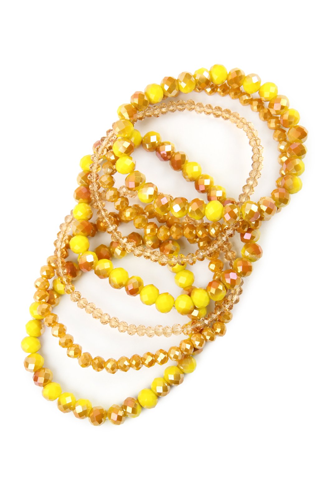 Seven Lines Glass Beads Stretch Bracelet - 22 COLORS