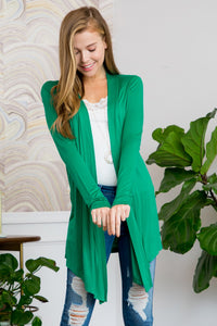 Thumbnail for Riah Fashion -  - Drapey Open Front Cardigan - 15 COLORS -