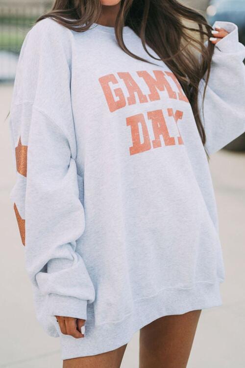 GAME DAY - Long Sleeve Round Neck Sweatshirt - T - 2 COLORS -