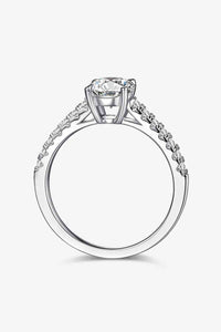 Thumbnail for 1 Carat Moissanite 925 Sterling Silver Side Stone Ring