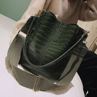 Thumbnail for ClaudiaG - Blake Shoulder Bag - Olive Croc - 1 COLOR -