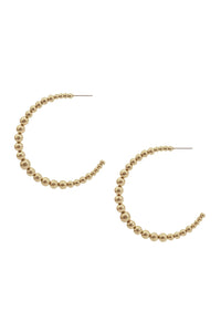 Thumbnail for Beaded Hoop Stud Earrings - 3 COLORS -