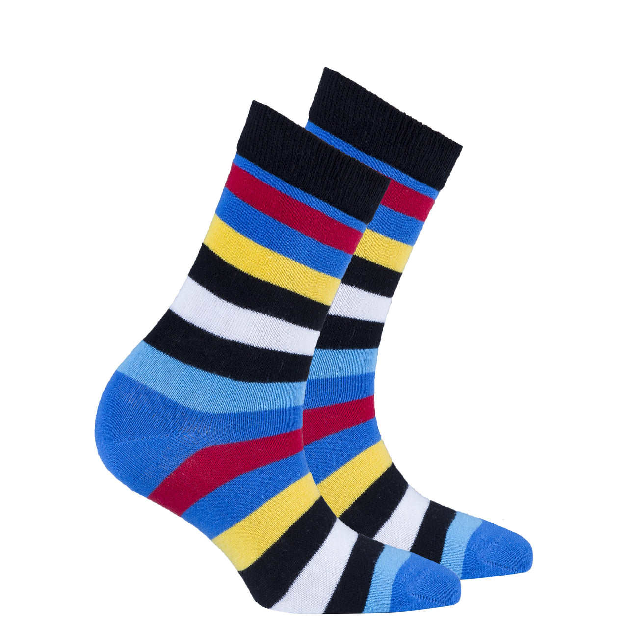 Women's Blue Rainbow Stripe Socks - 1 COLOR -