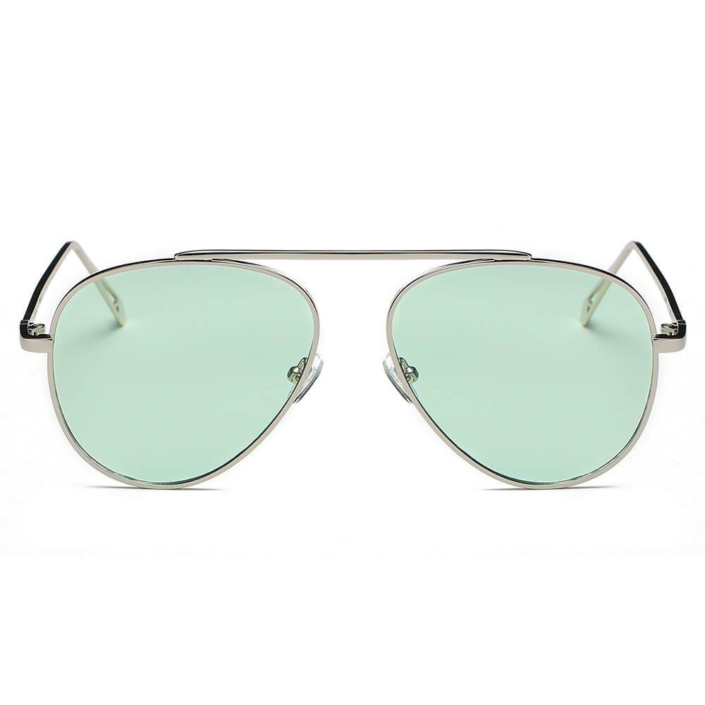 Hidalgo | S2021 - Metal Oversize Tinted Lens Aviator Sunglasses - 8 COLORS -