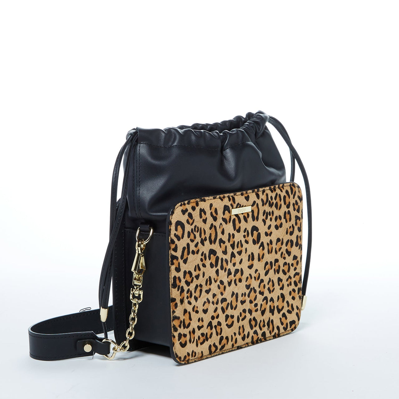 Patricia Black Leopard Leather Purse -