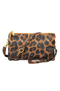 Thumbnail for Riah Fashion - Faux Crossbody Wristlet Bag - 5 LEOPARD COLORS -