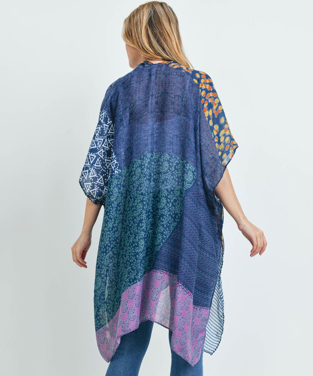 Mixed Pattern Kimono - 3 COLORS -